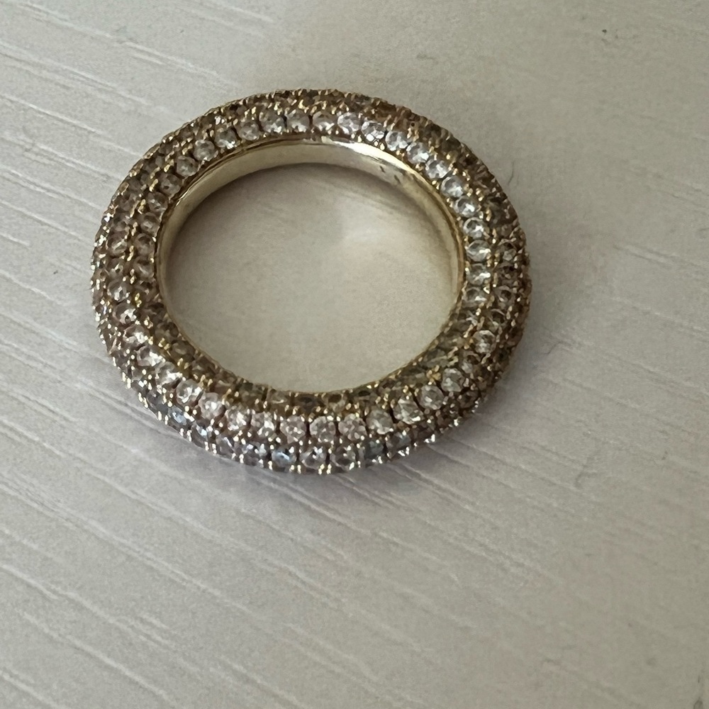 PAVE AMALFI RING- GOLD - size 8